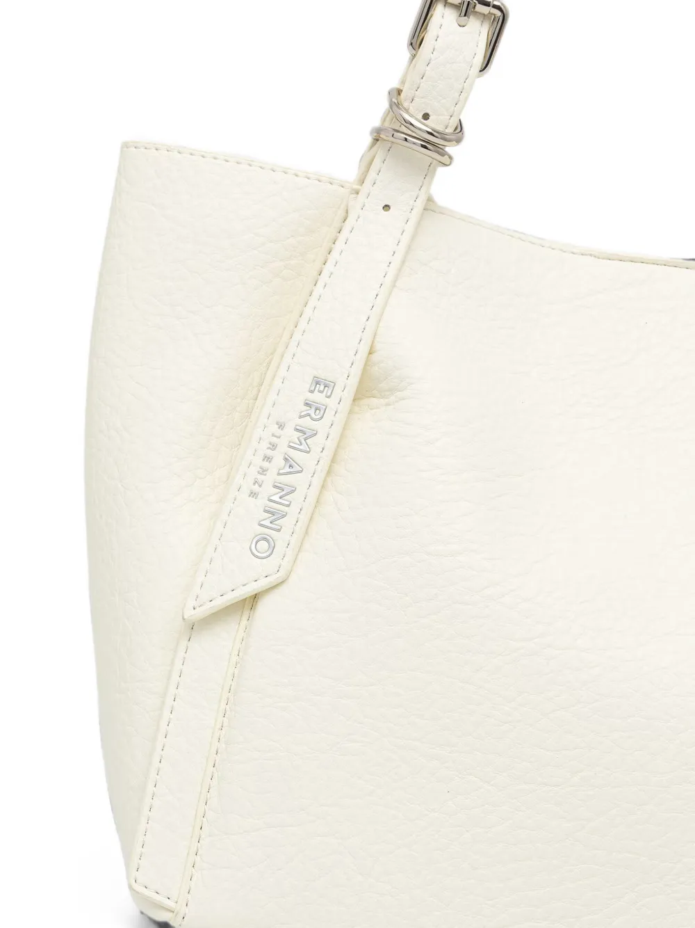 ERMANNO FIRENZE Shopper van bewerkt leer met logo Beige