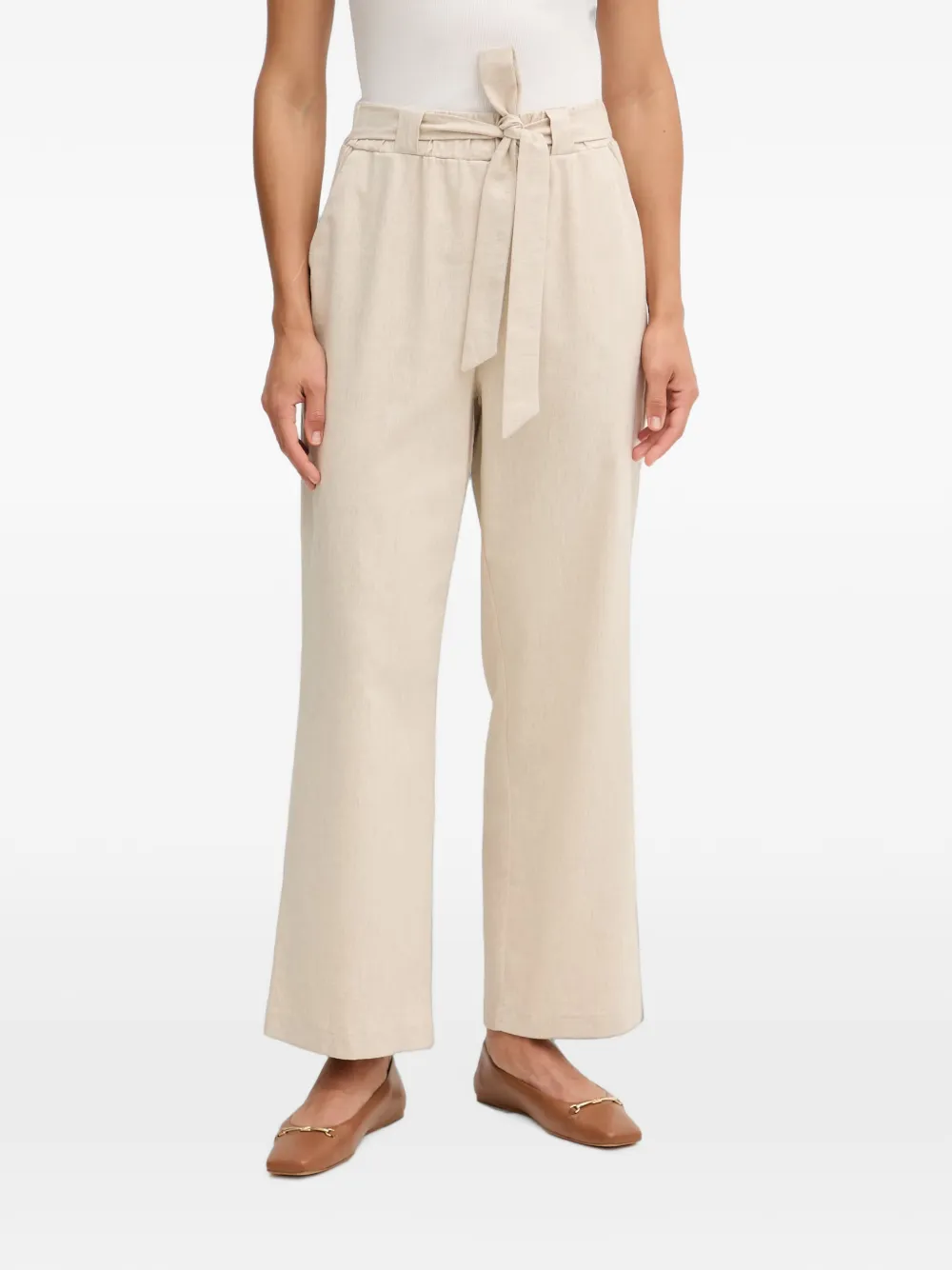 Joseph Ribkoff belted straight-leg trousers