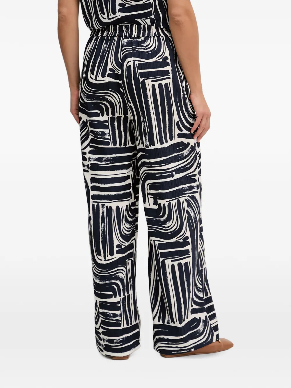 Joseph Ribkoff Palazzo broek met abstracte print Blauw