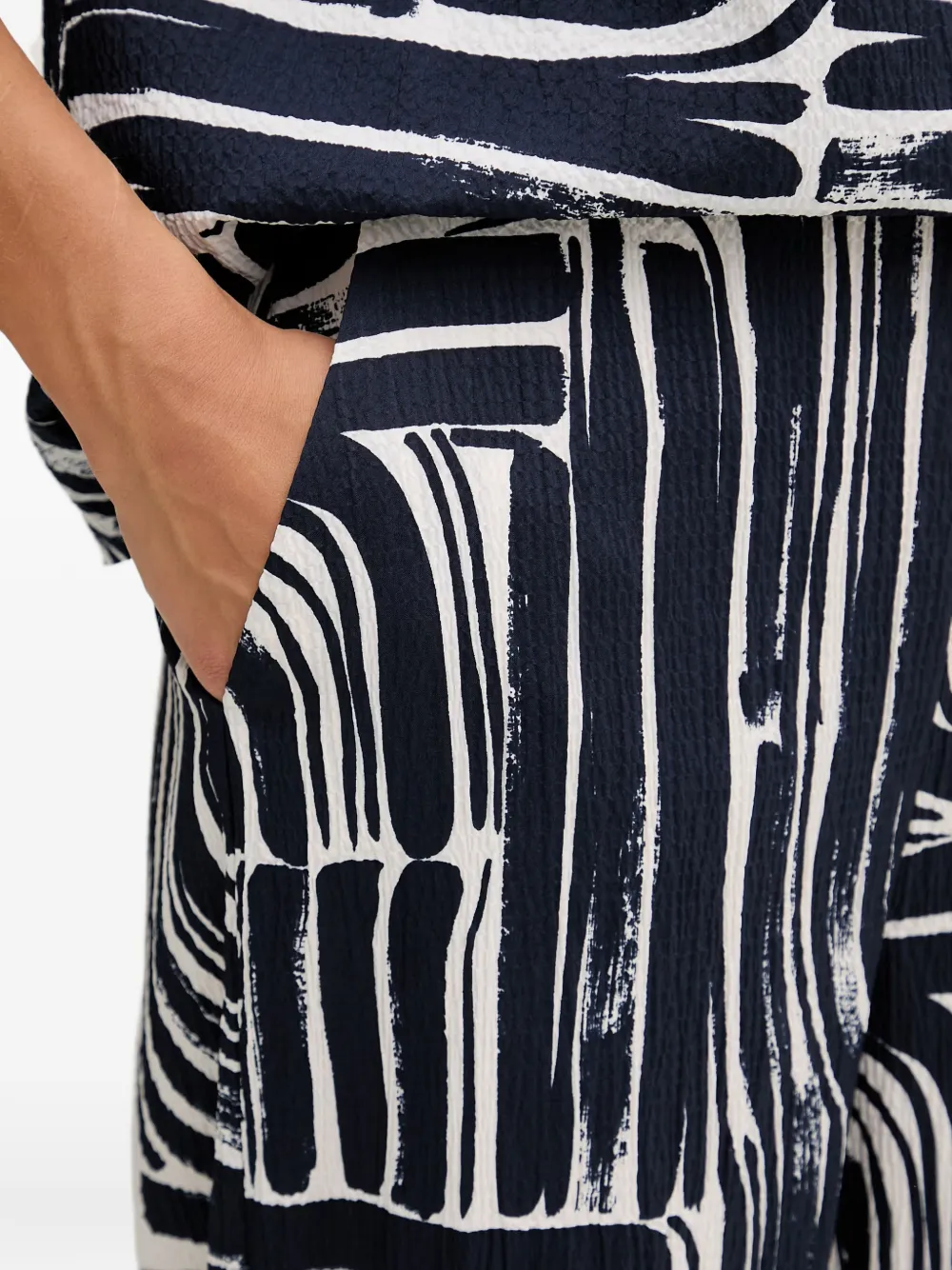 Joseph Ribkoff Palazzo broek met abstracte print Blauw
