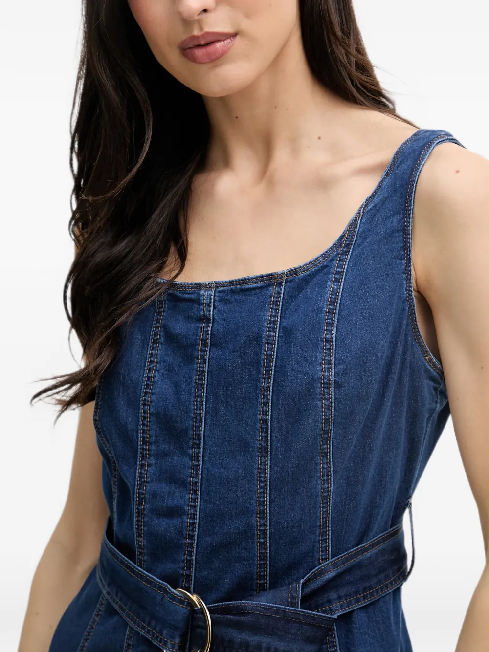 Joseph Ribkoff Mini-jurk met franje en ceintuur Blauw