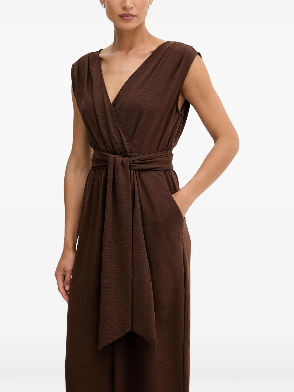 Joseph Ribkoff Jumpsuit met ceintuur Bruin