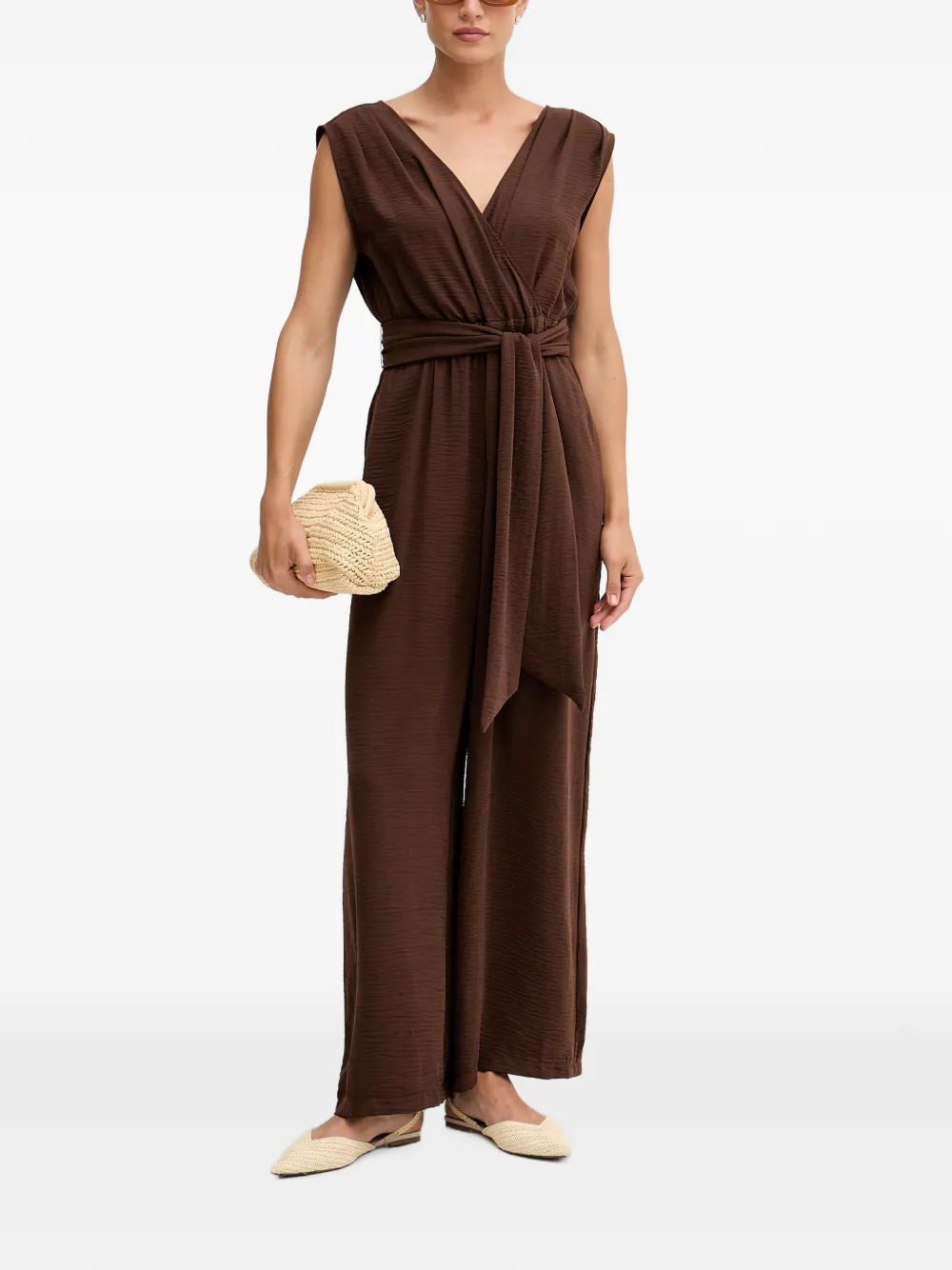 Joseph Ribkoff Jumpsuit met ceintuur Bruin