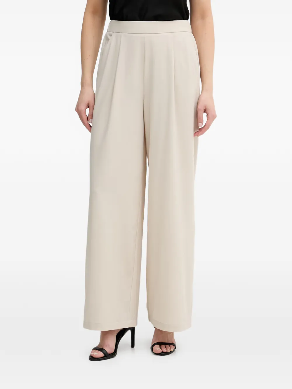 Joseph Ribkoff pleated palazzo pants - Nude