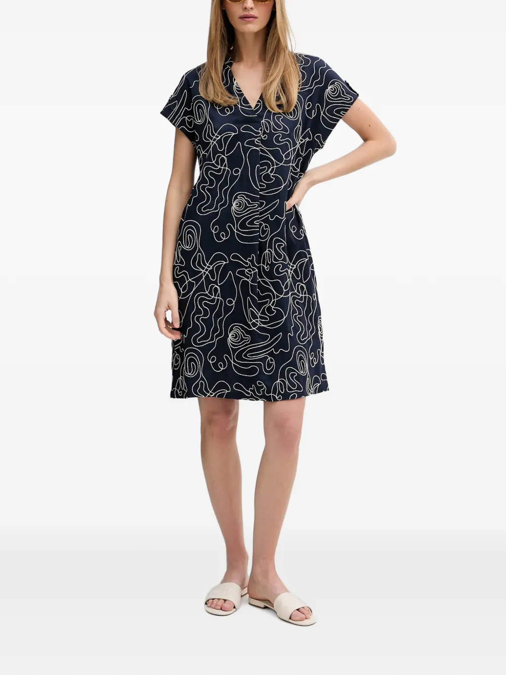Joseph Ribkoff Mini-jurk met abstracte print Blauw
