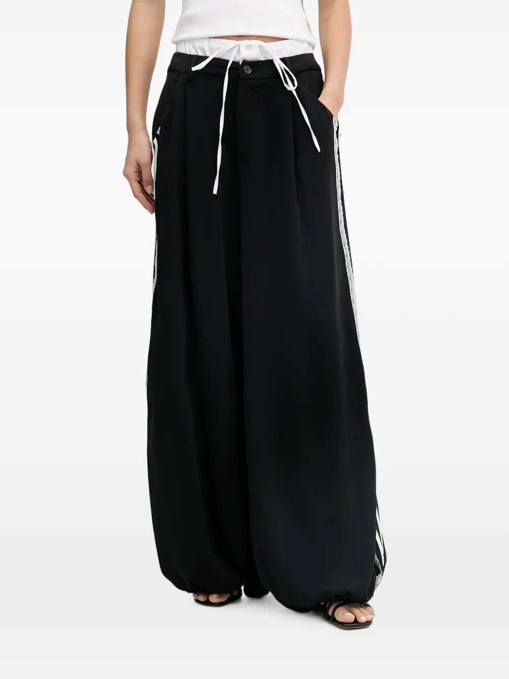 Aniye By Sandy side-stripe track pants - Nero