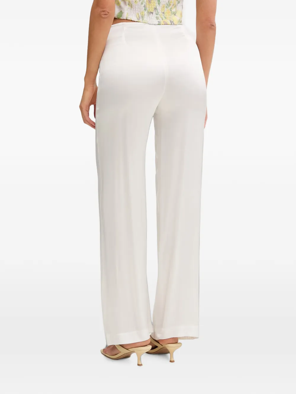 Bardot Devin mid-waist palazzo broek Wit