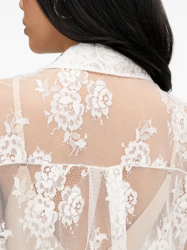 Aniye By Silva floral-embroidery Blouse | White | FARFETCH CA