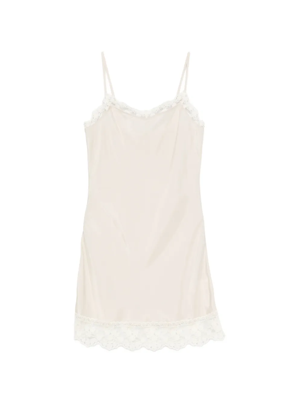 The Garment Darling lace-trim mini dress - Toni neutri