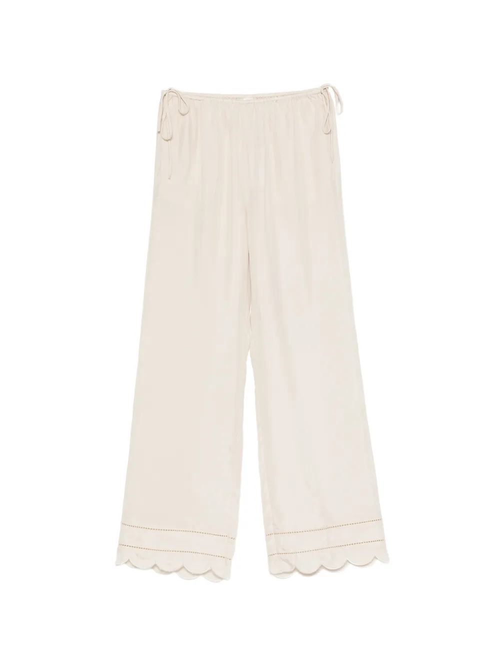 The Garment Darling scalloped-edge side-tie trousers - Toni neutri