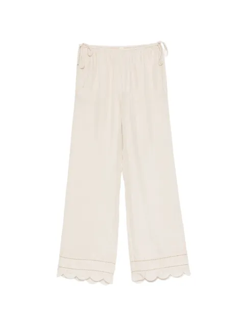 The Garment Darling scalloped-edge side-tie trousers