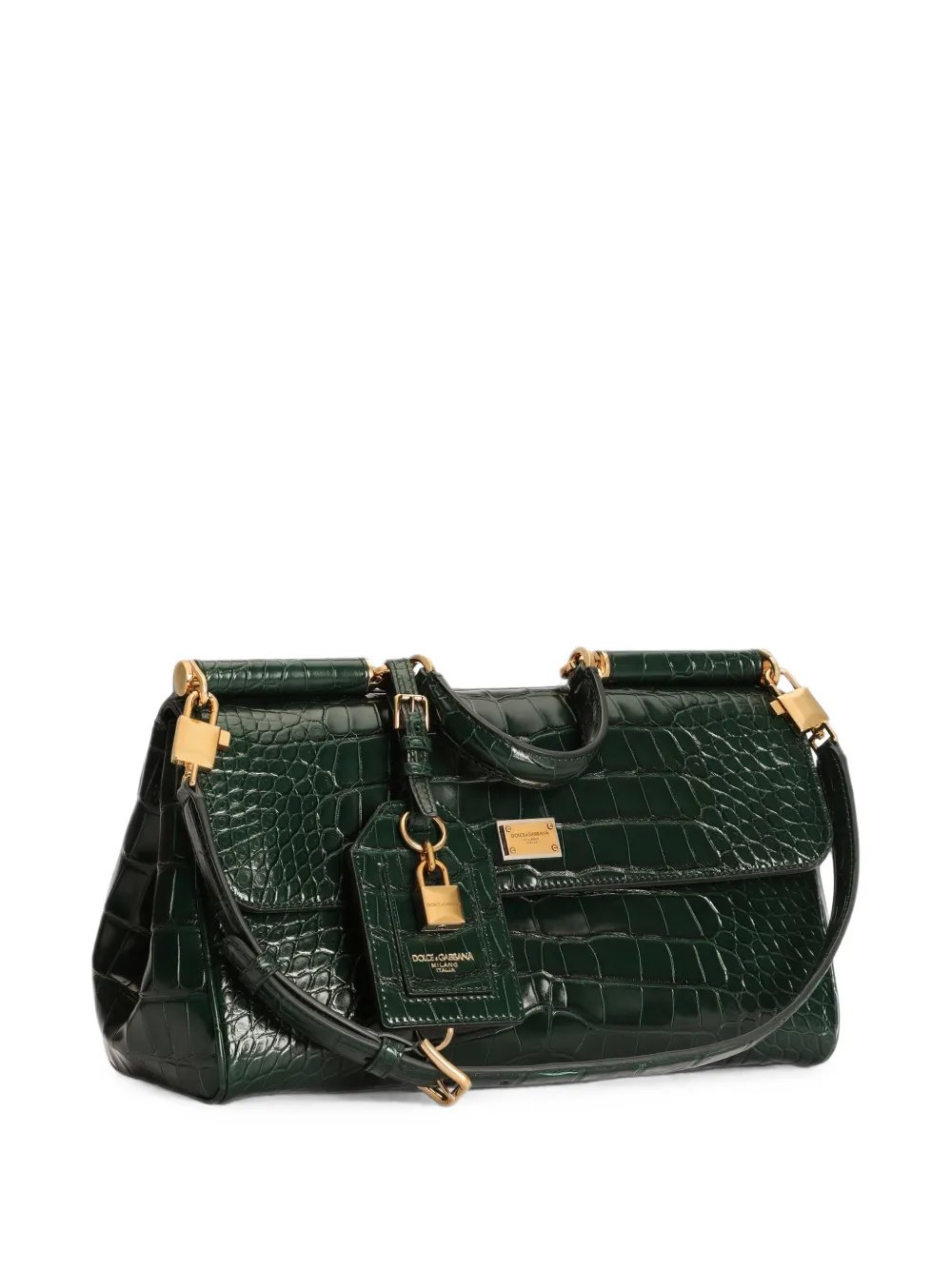 Dolce & Gabbana medium My Sicily leather tote bag Groen