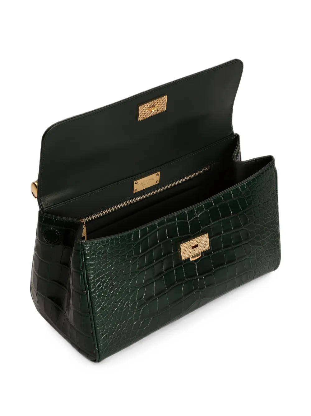 Dolce & Gabbana medium My Sicily leather tote bag Groen
