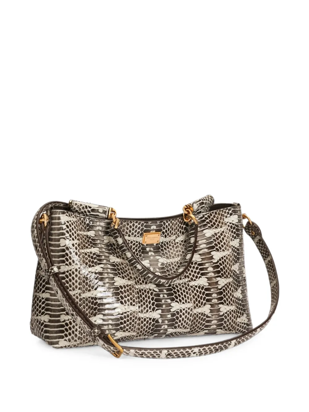 Dolce & Gabbana medium Vittoria shoulder and crossbody bag in elaphe Bruin
