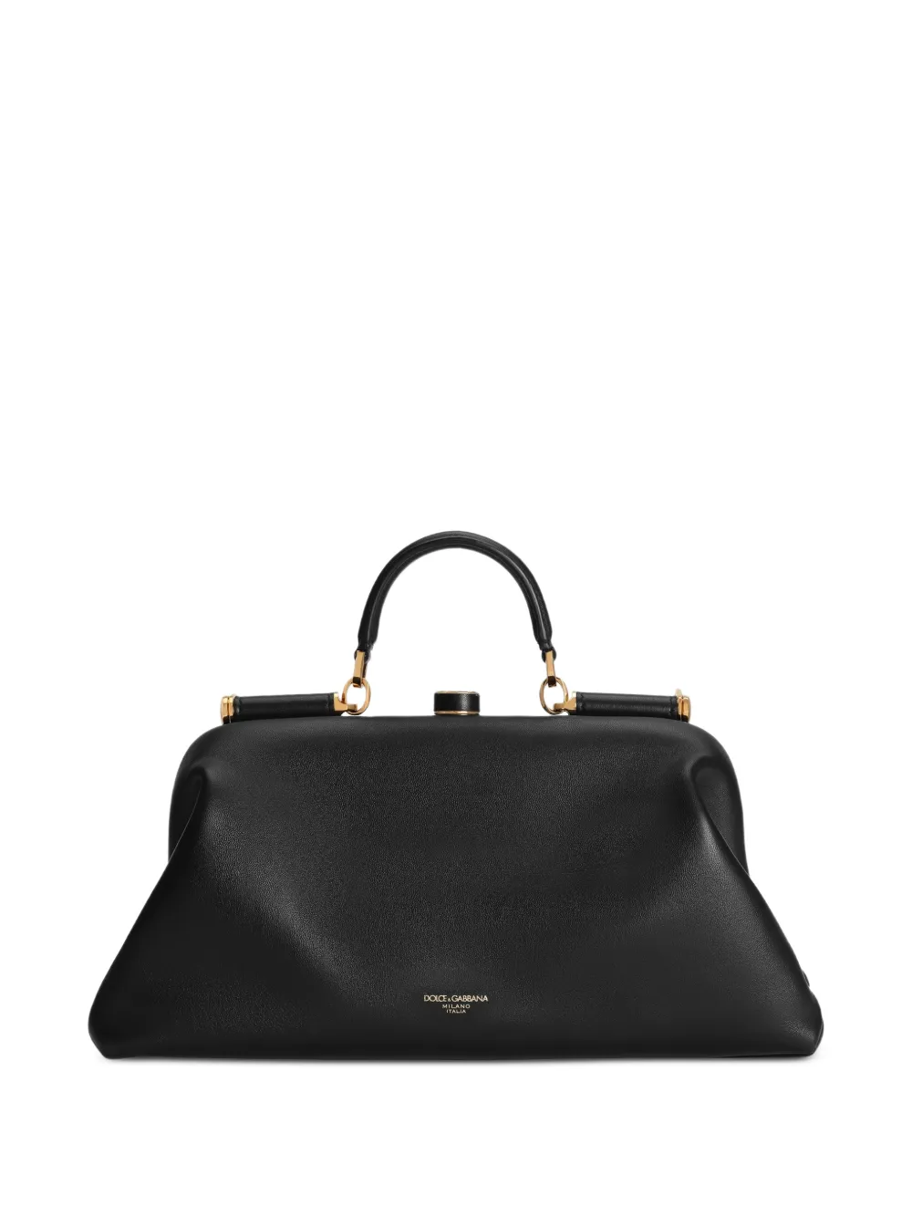 Dolce & Gabbana Grote Grandma handtas van plongé nappa leer Zwart