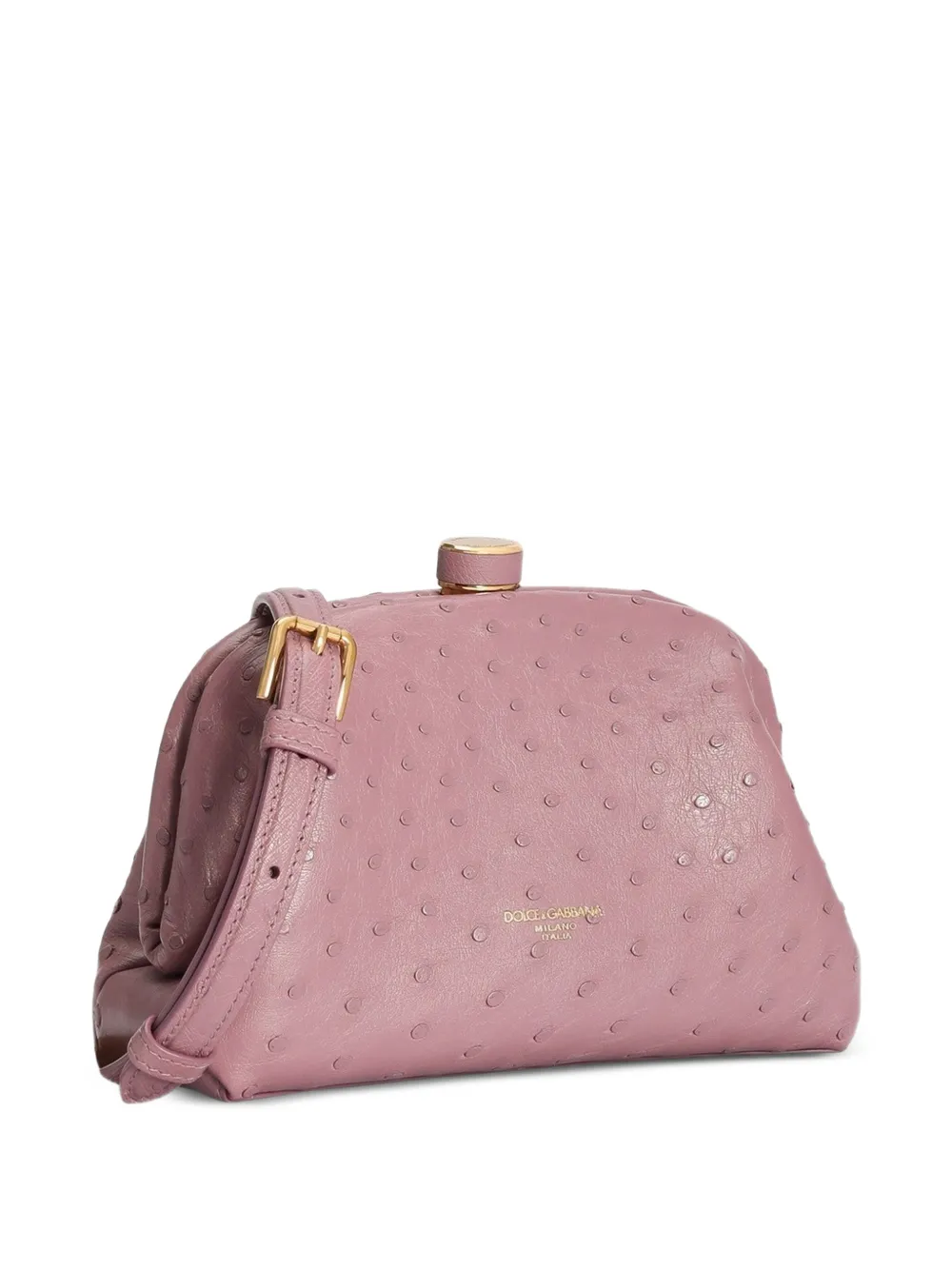 Dolce & Gabbana Grandma mini-handtas van struisvogelleer Roze