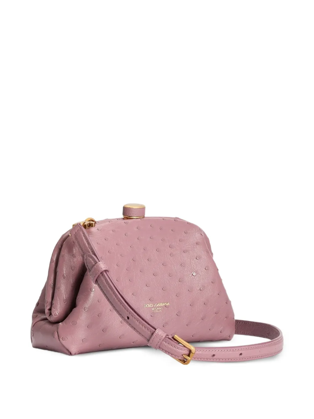 Dolce & Gabbana Grandma mini-handtas van struisvogelleer Roze
