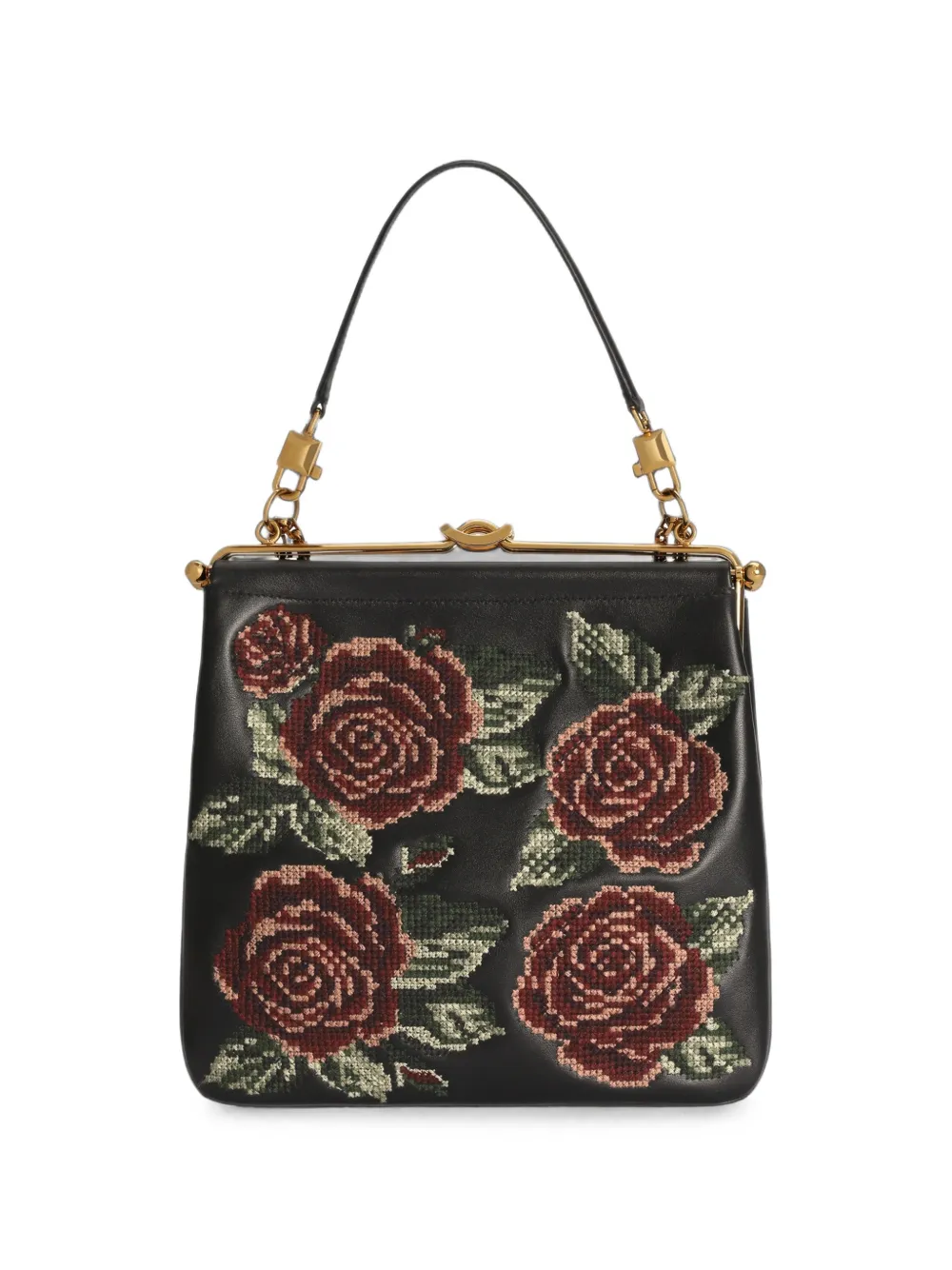 Dolce & Gabbana Dina crossbodytas met geborduurde stiksels Zwart