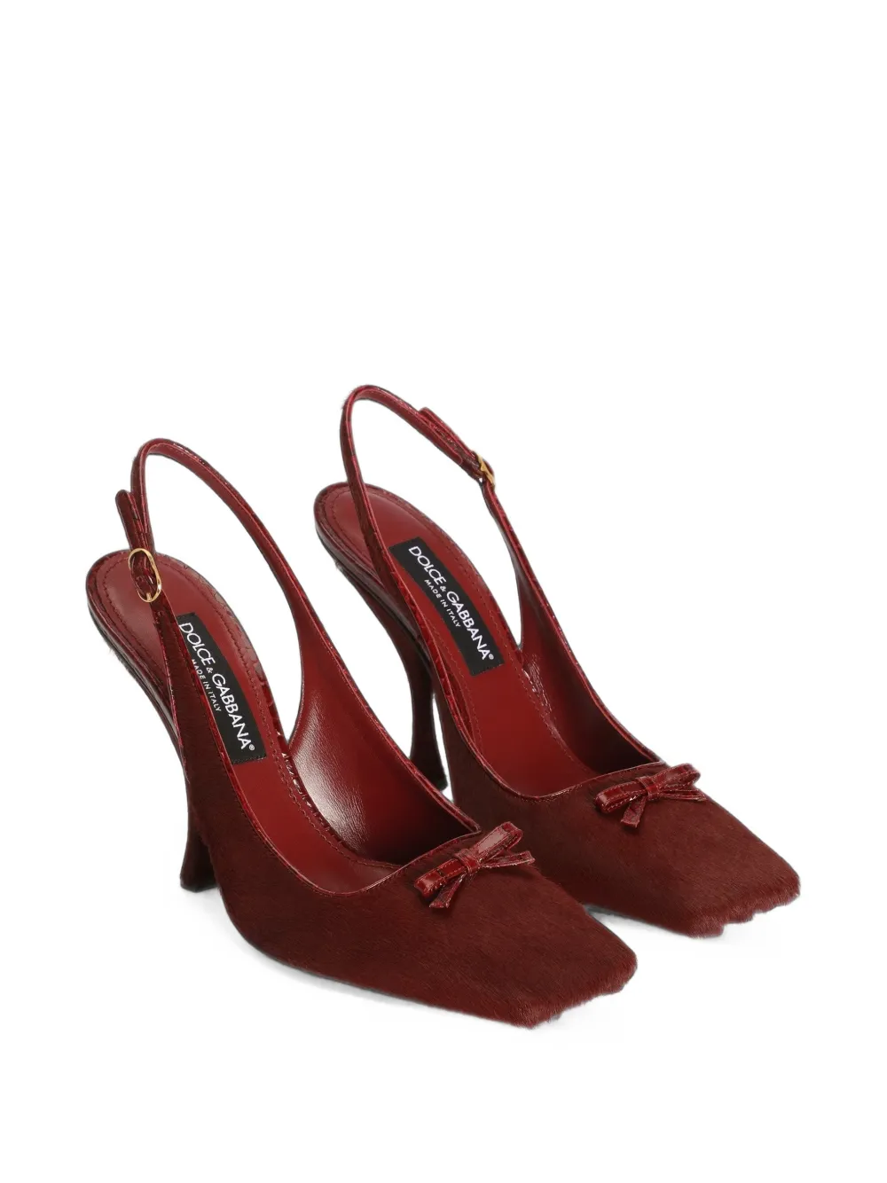 Dolce & Gabbana pony slingback shoes Rood