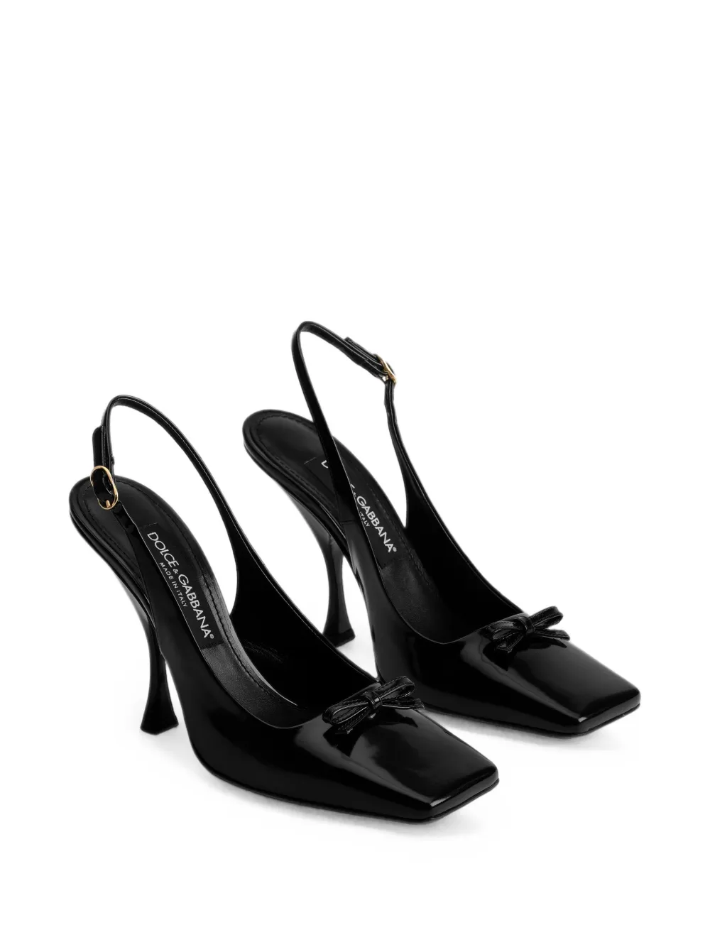 Dolce & Gabbana Kalfsleren slingback pumps Zwart