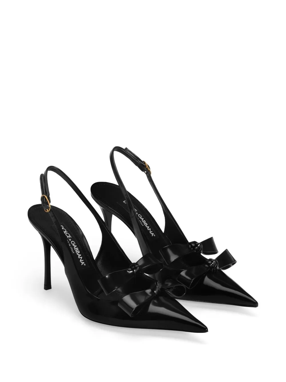 Dolce & Gabbana calfskin slingback pumps Zwart