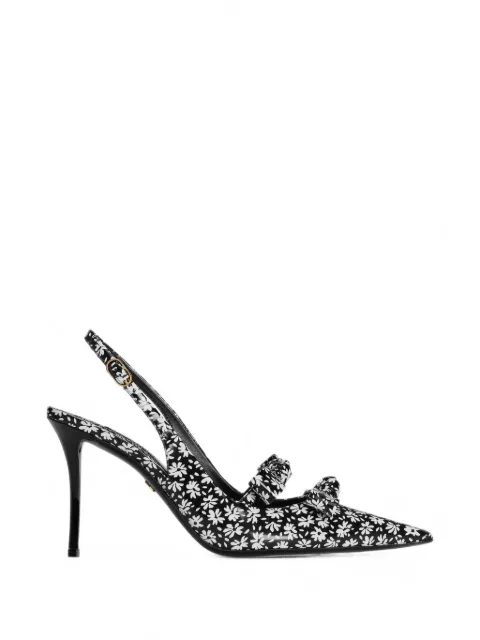Dolce & Gabbana floral-print calfskin slingback heeled pumps