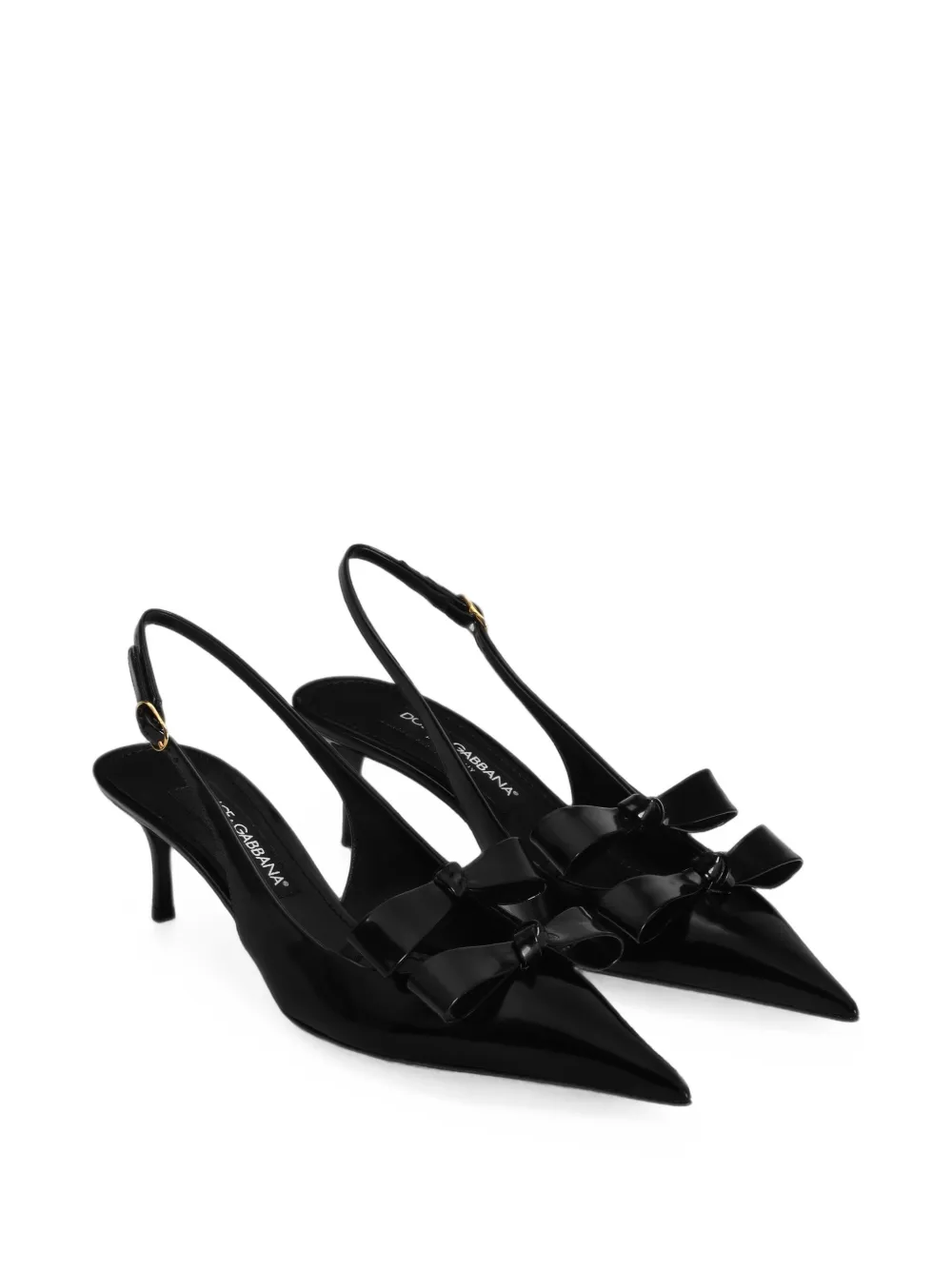 Dolce & Gabbana Kalfsleren slingback pumps Zwart