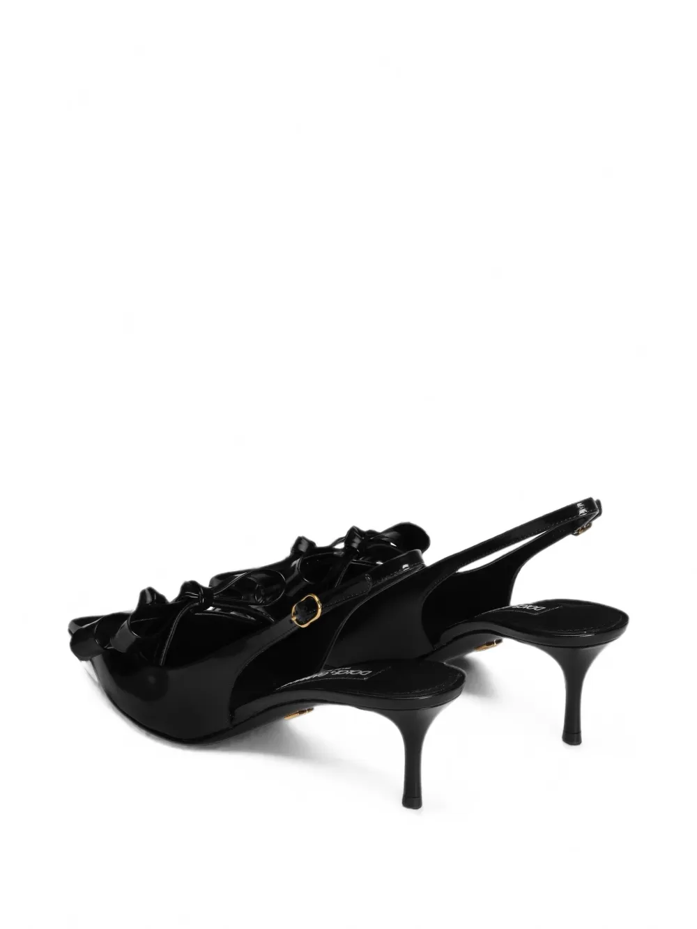 Dolce & Gabbana Kalfsleren slingback pumps Zwart