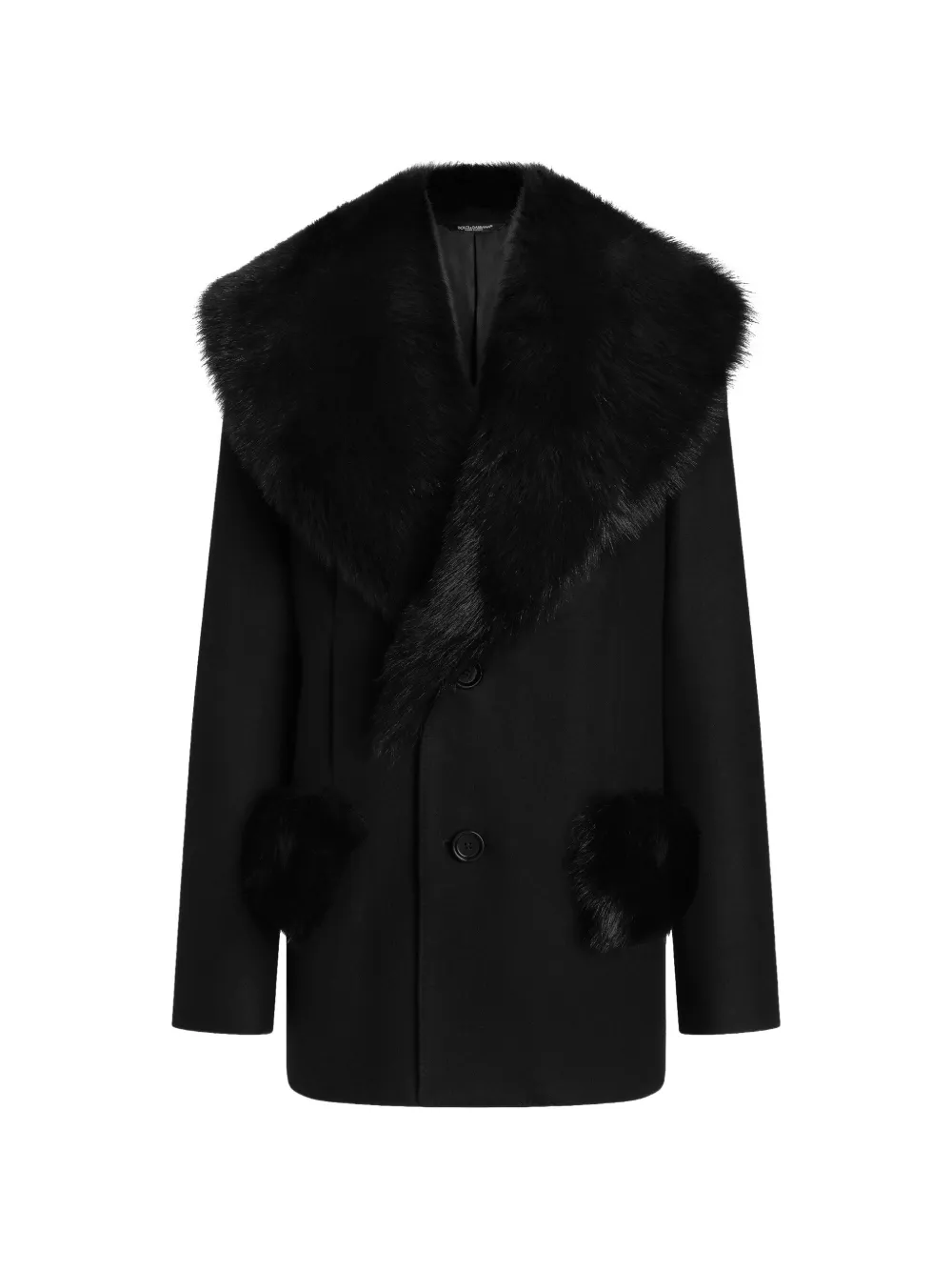 Dolce & Gabbana Mantel aus Wolle - Schwarz