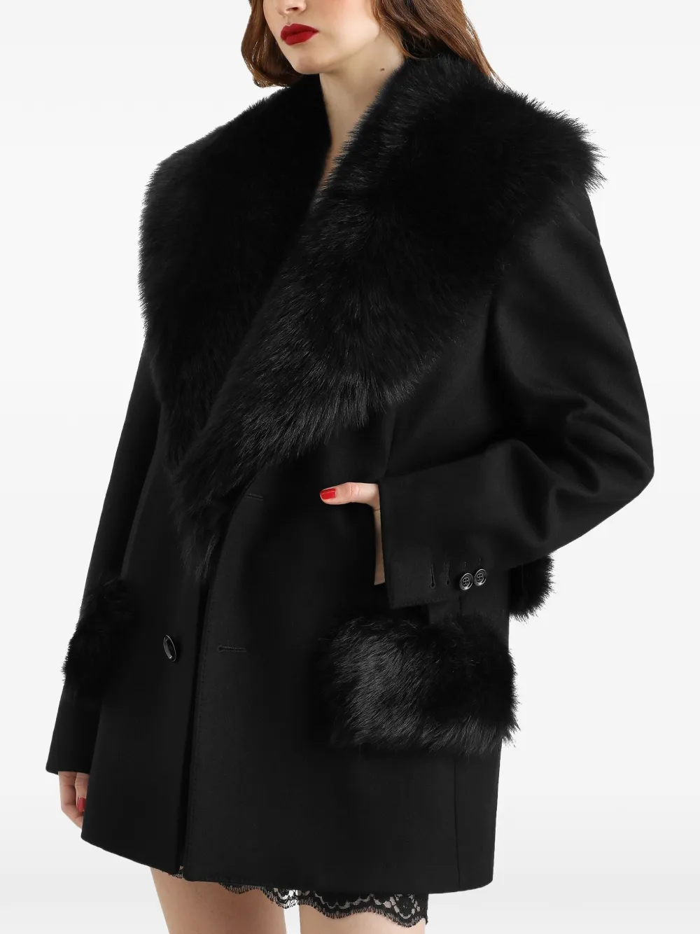 Dolce & Gabbana Wollen jas Zwart