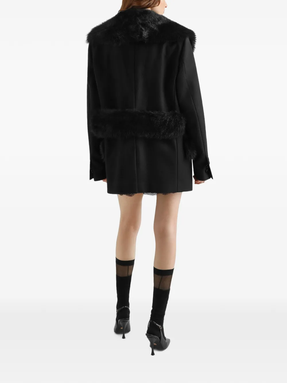 Dolce & Gabbana Wollen jas Zwart