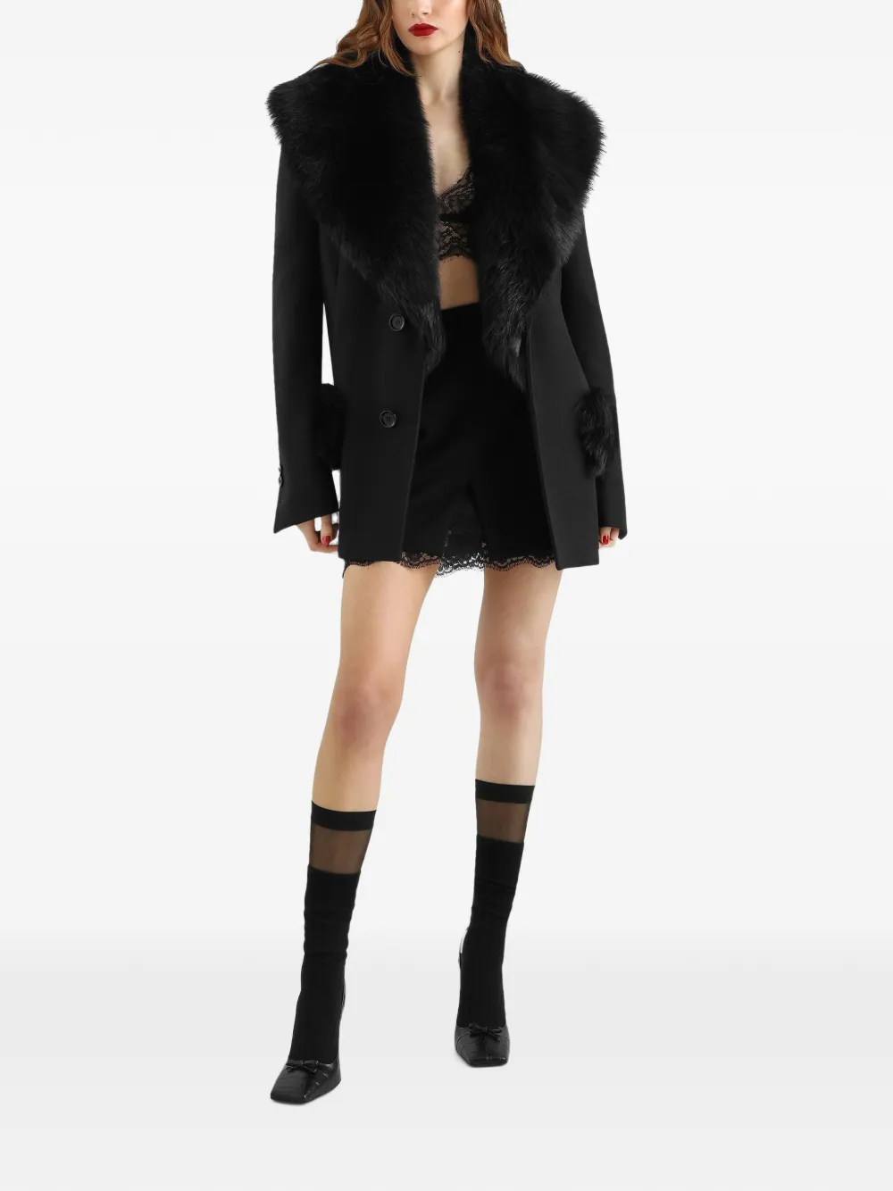 Dolce & Gabbana Wollen jas Zwart