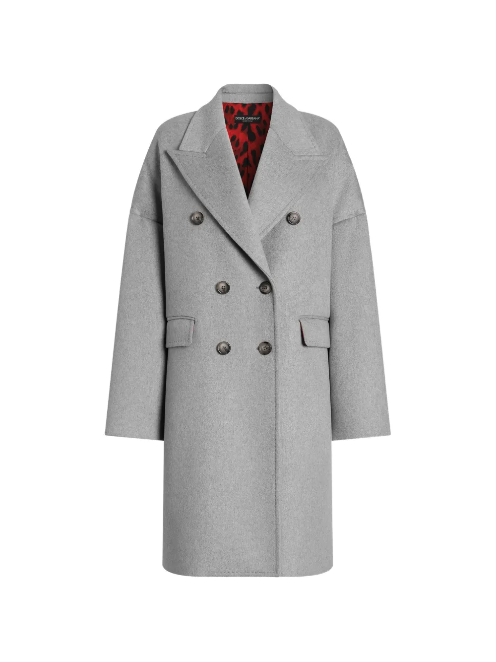 Dolce & Gabbana Cappotto doppiopetto in cashmere - Grigio