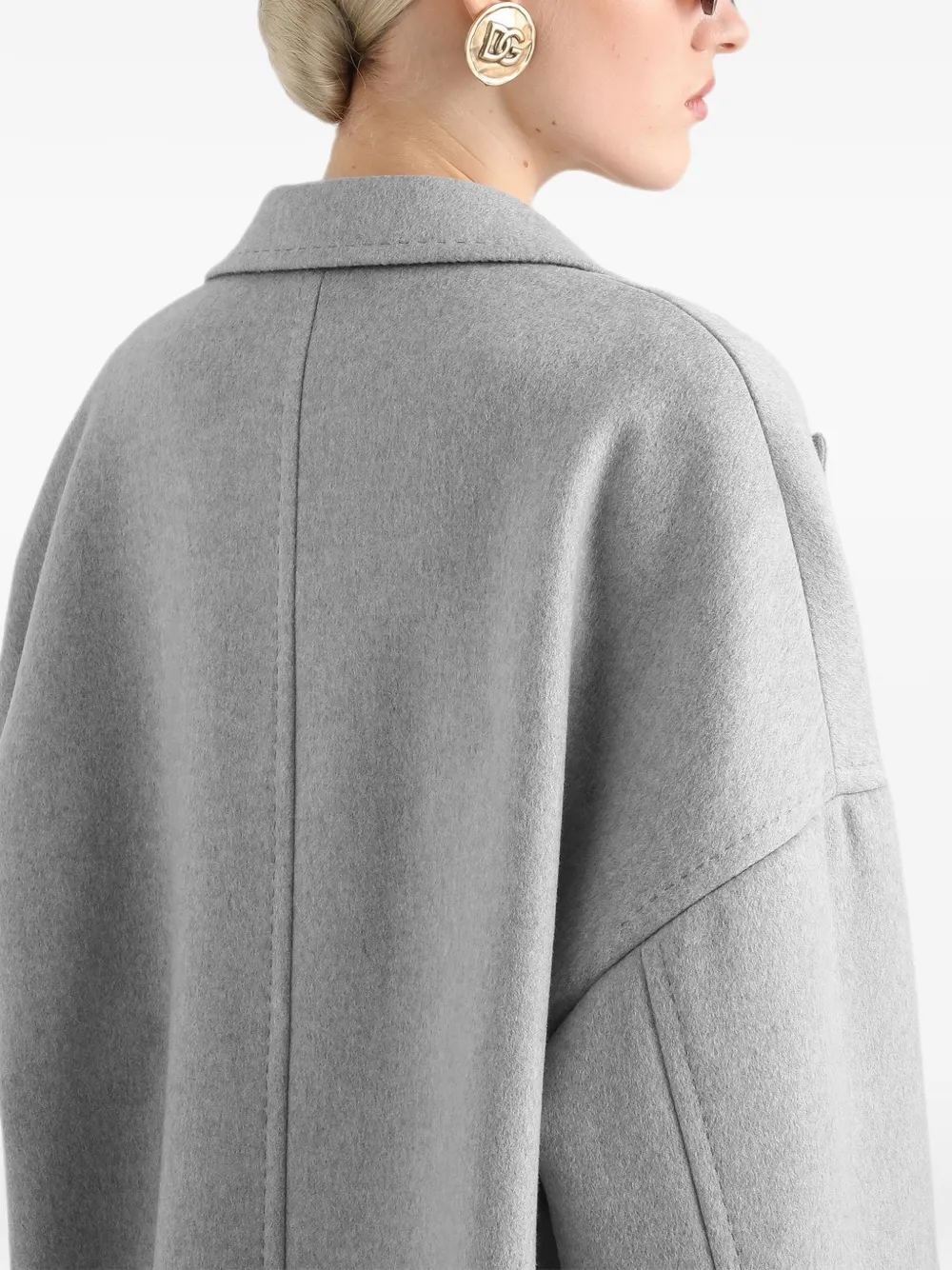 Dolce & Gabbana Kasjmier jas met dubbele rij knopen Grijs
