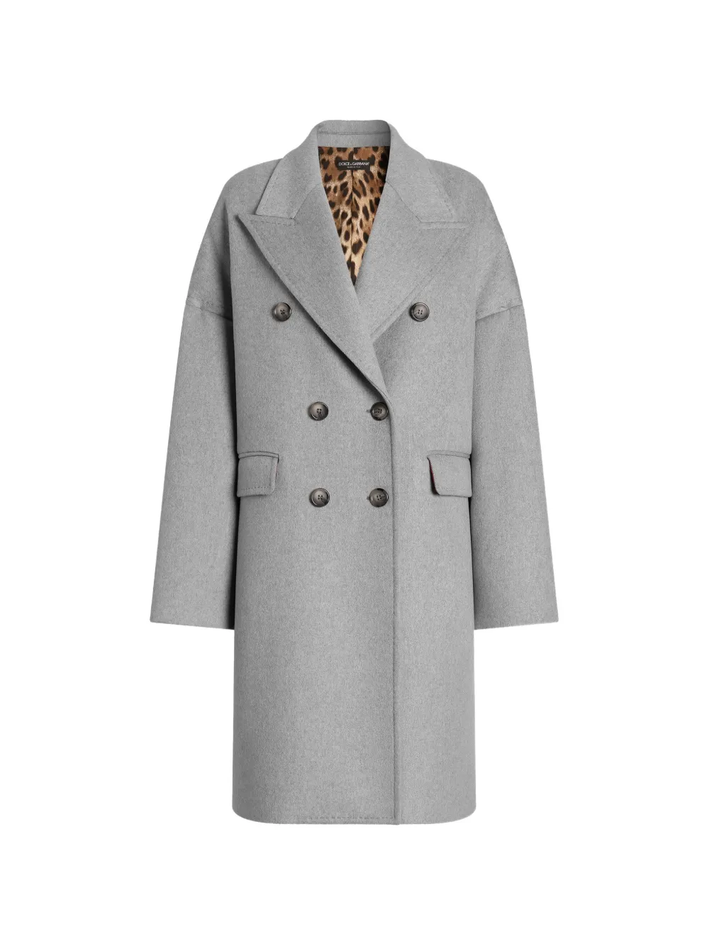 Dolce & Gabbana double-breasted cashmere coat - Grey