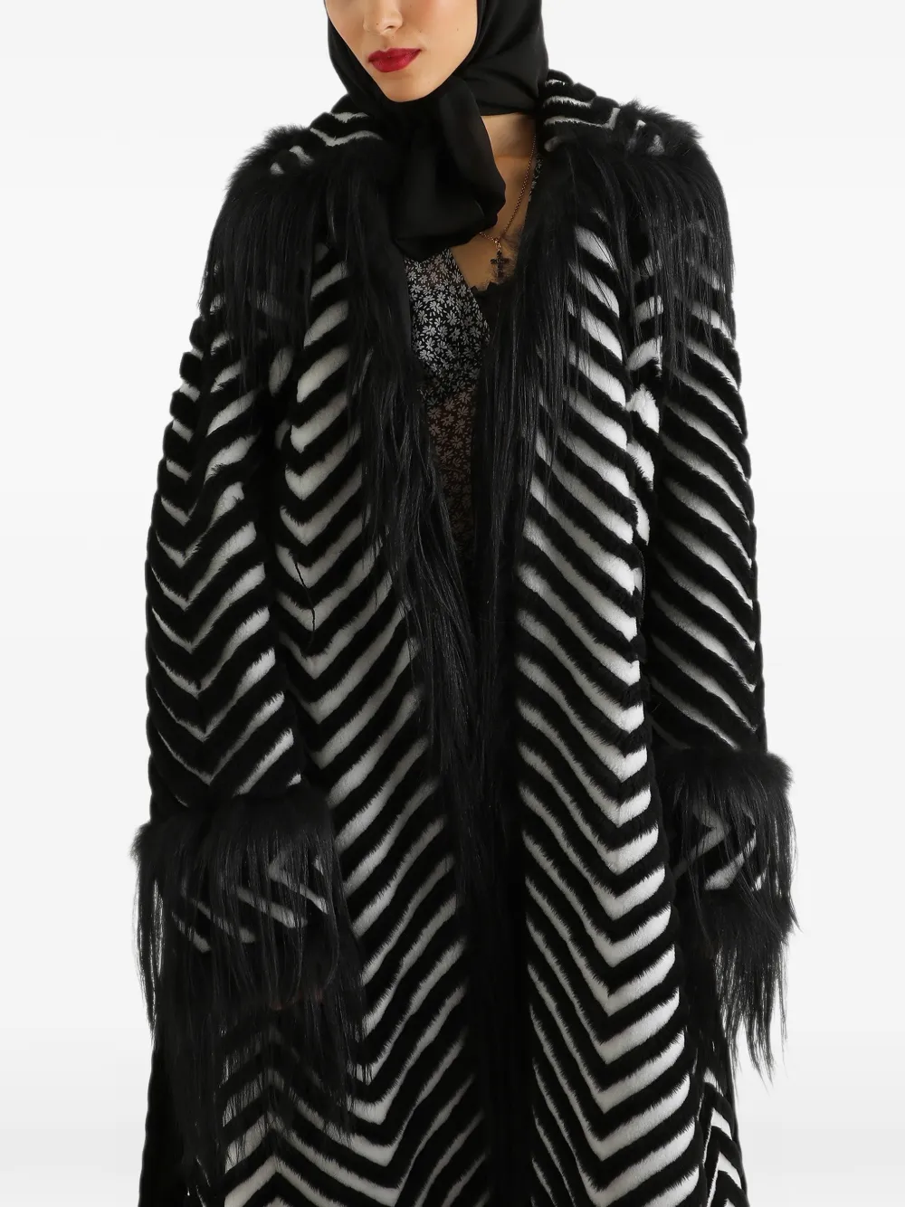 Dolce & Gabbana Lammy coat Zwart