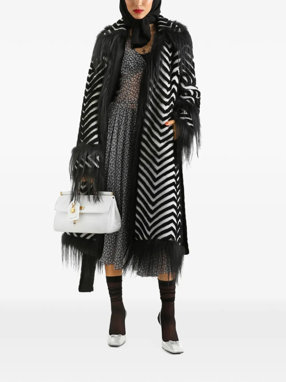 Dolce & Gabbana Lammy coat Zwart