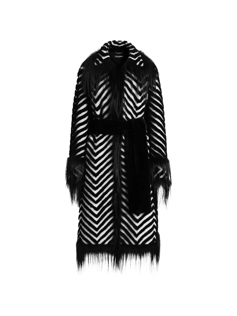 Dolce & Gabbana Cappotto in shearling - Nero