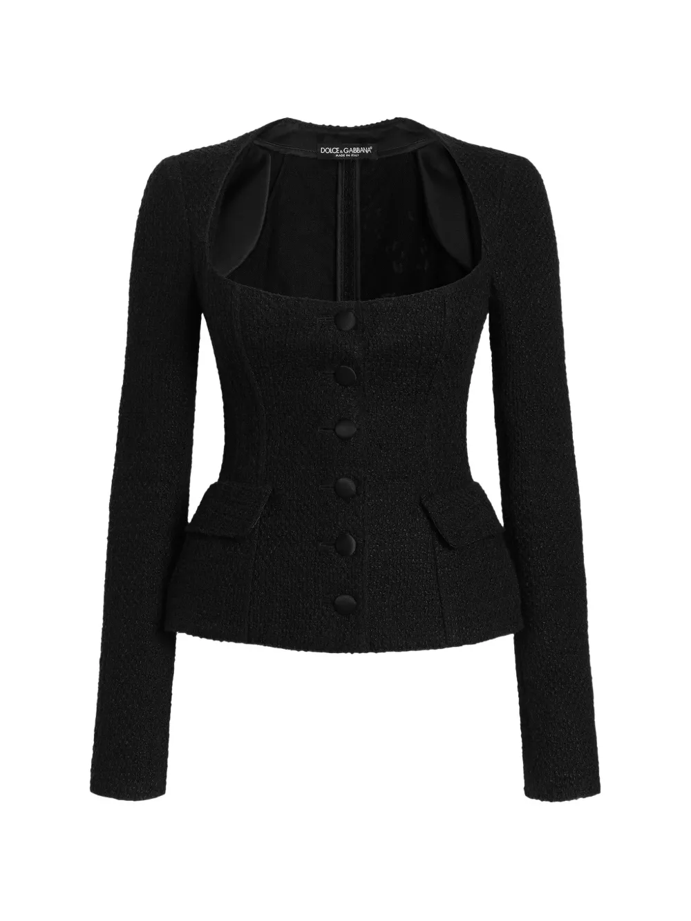 Dolce & Gabbana Tweedjacke mit Herzausschnitt - Schwarz