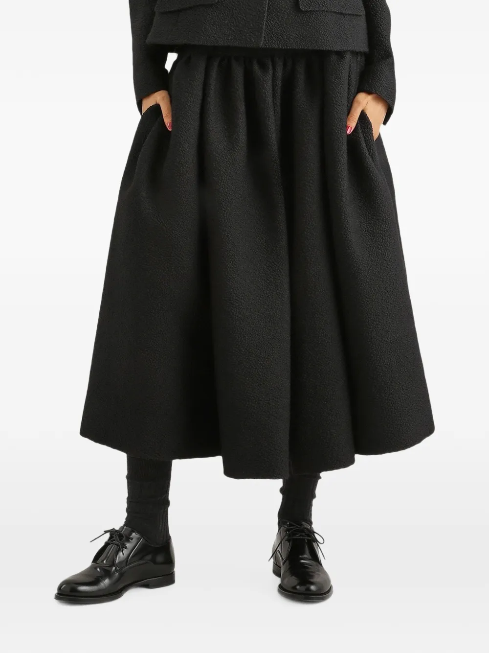Dolce & Gabbana Wollen midi-rok Zwart
