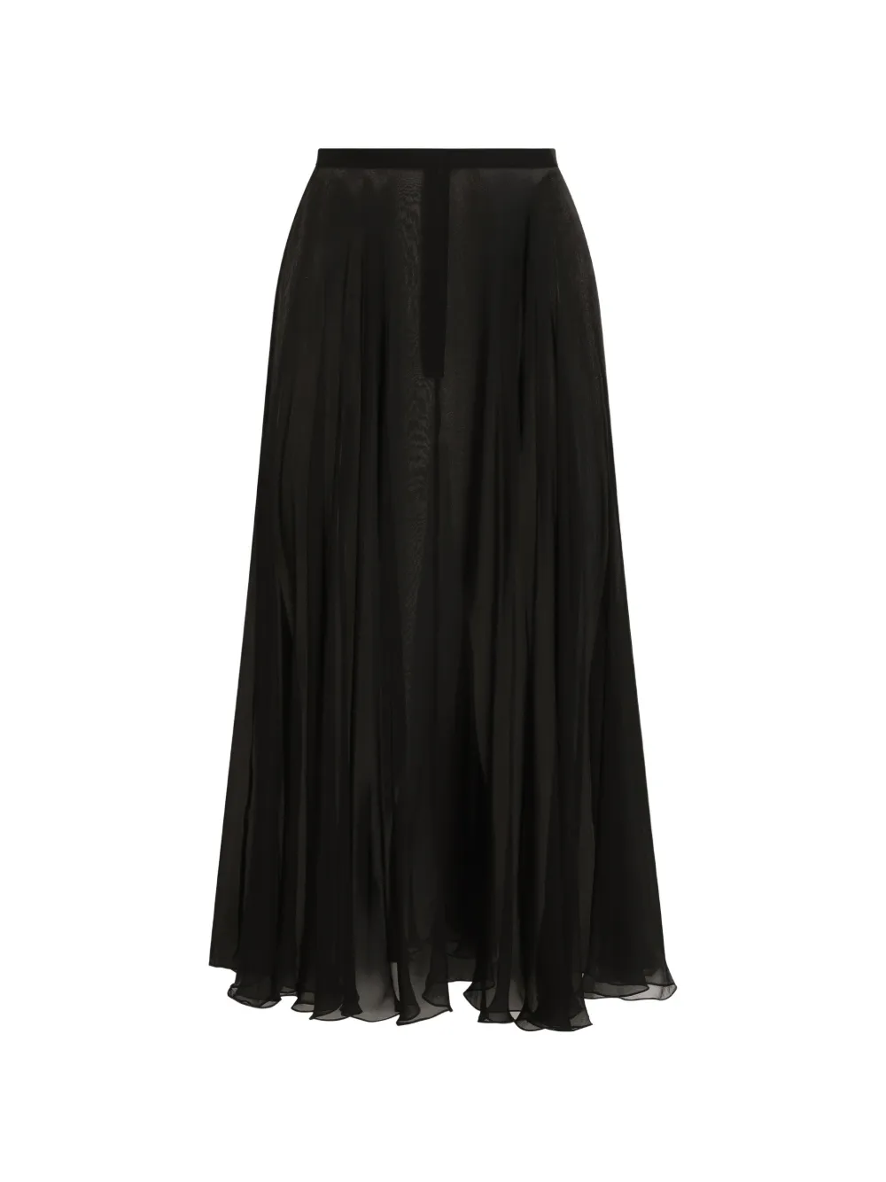 Dolce & Gabbana Gonna a ruota in chiffon - Nero