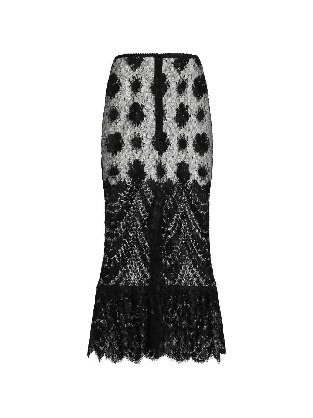 Dolce & Gabbana Chantilly midi-rok met kant Zwart