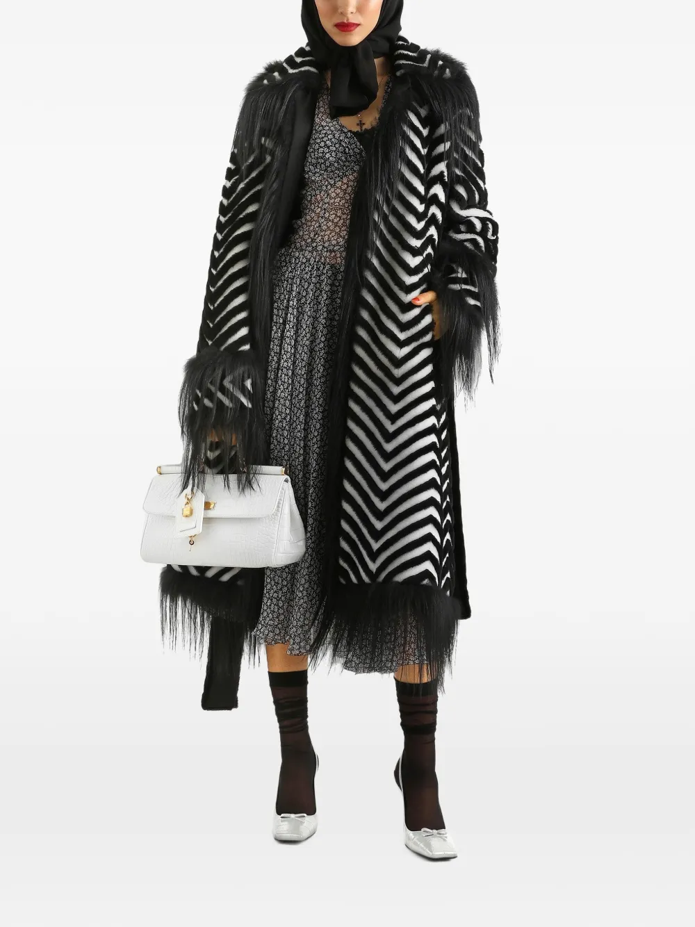 Dolce & Gabbana Gonna midi in raso - Nero