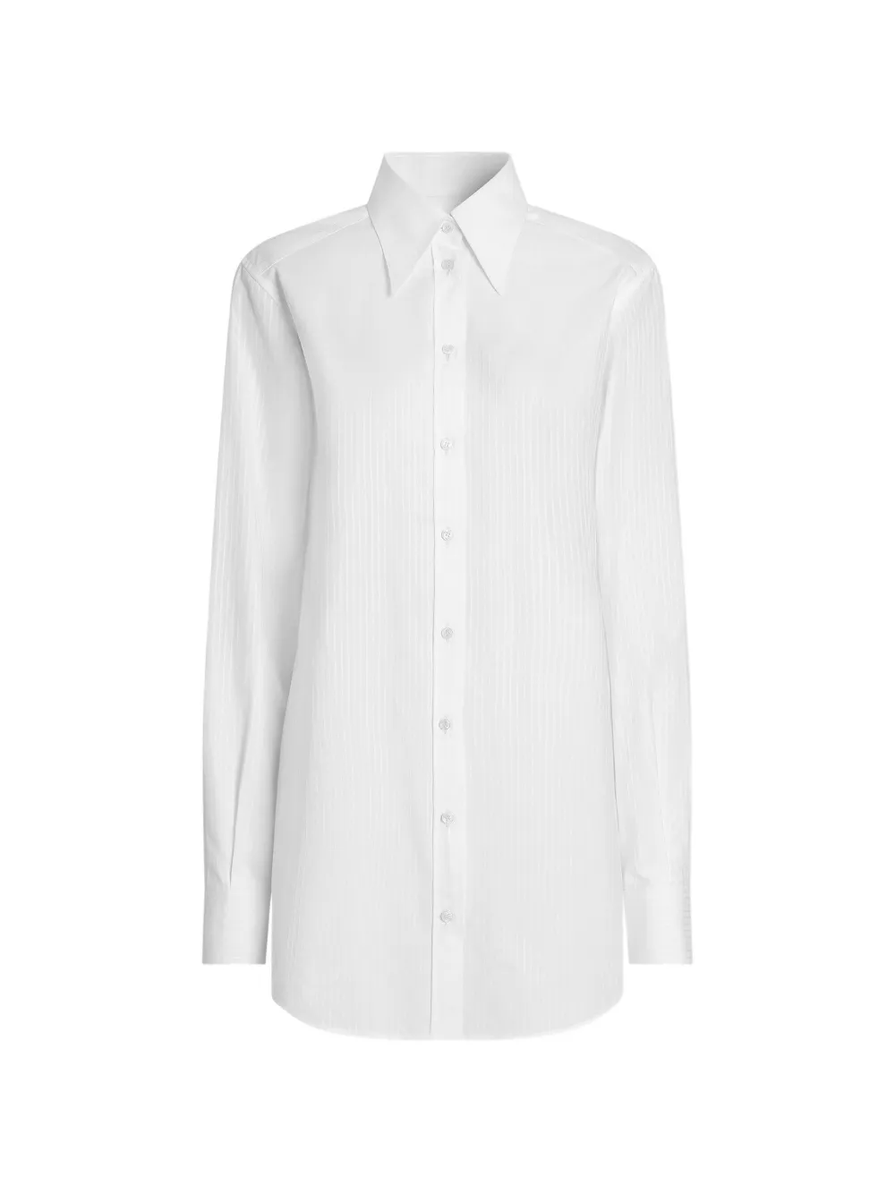 Dolce & Gabbana Gestreiftes Popeline-Hemd - Weiß