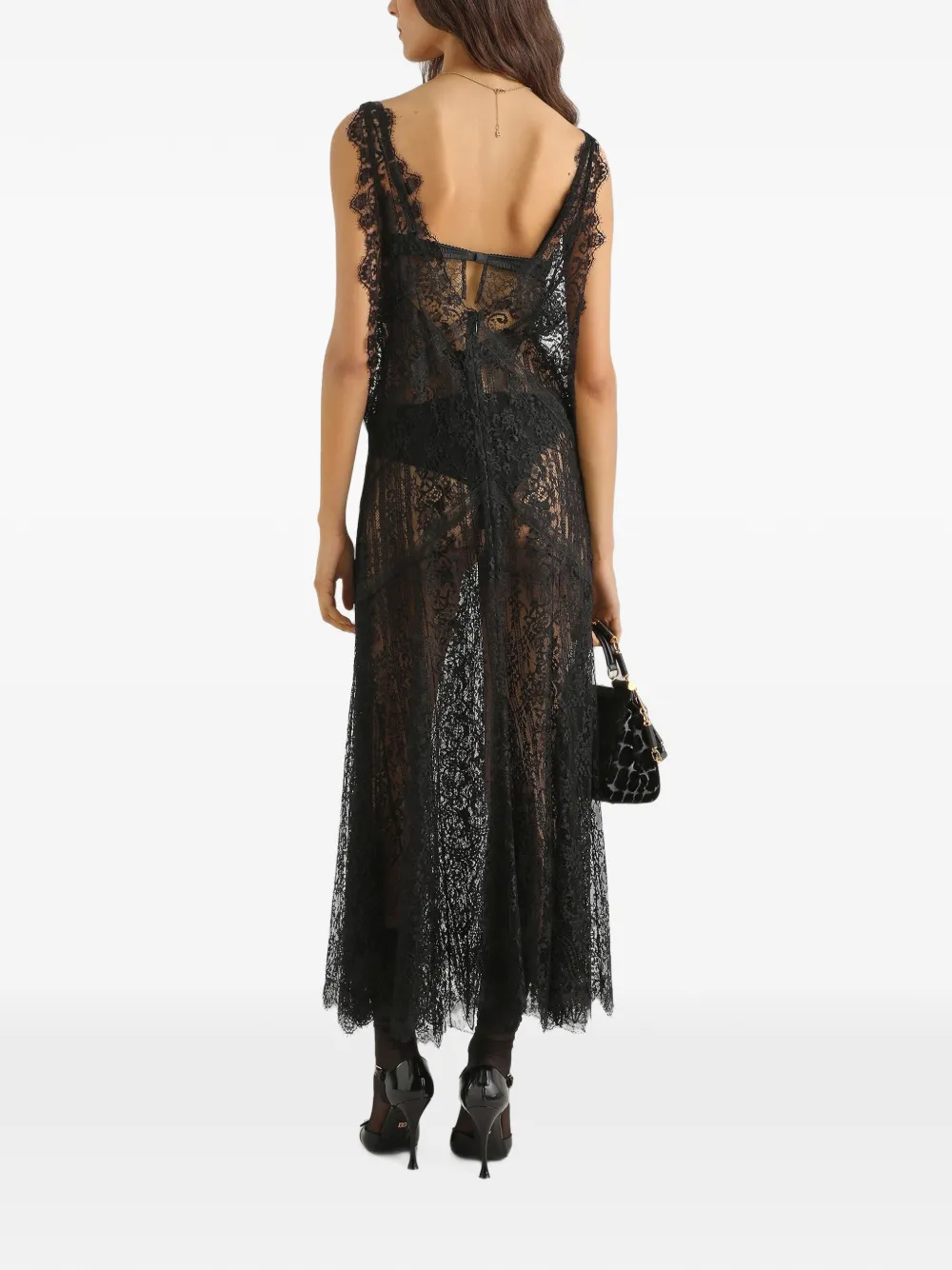 Dolce & Gabbana Kanten jurk Zwart