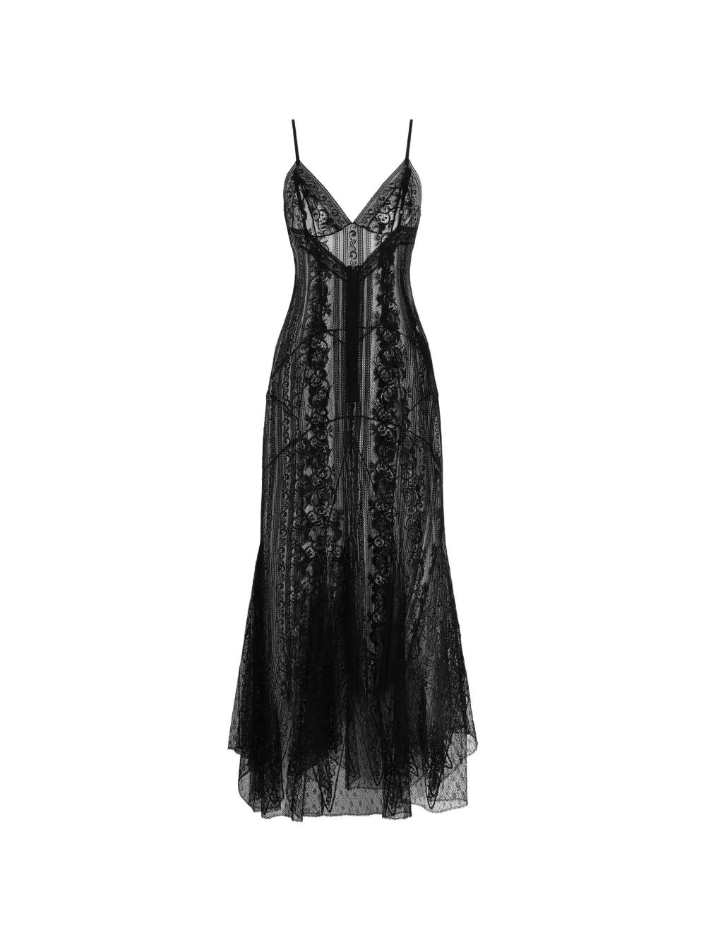 Dolce & Gabbana robe-nuisette en dentelle Chantilly - Noir Dolce & Gabbana robe-nuisette en dentelle Chantilly - Noir