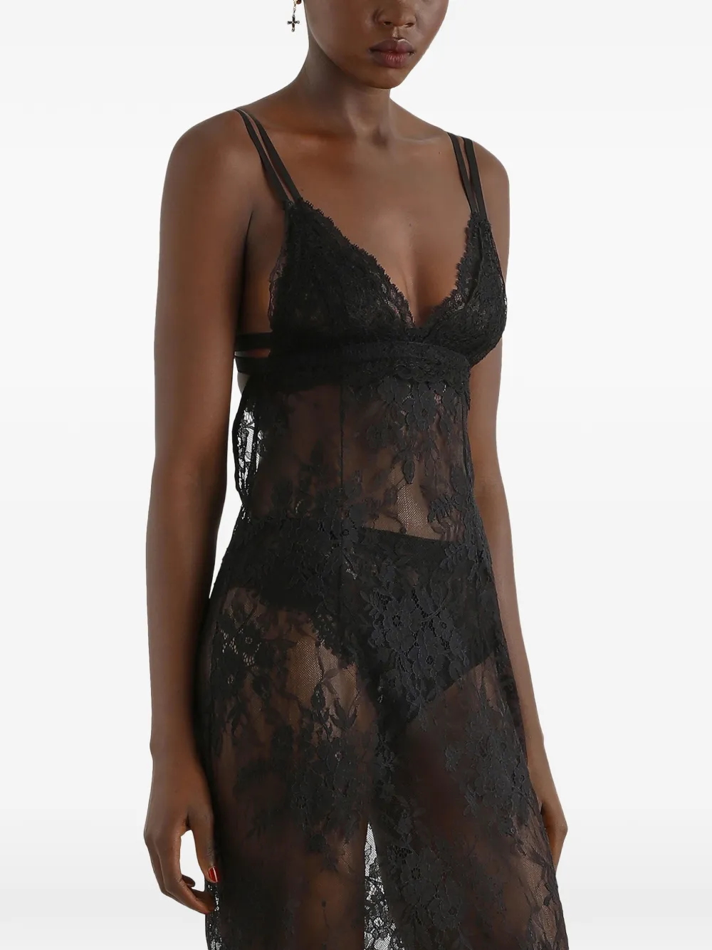 Dolce & Gabbana Kanten jurk Zwart