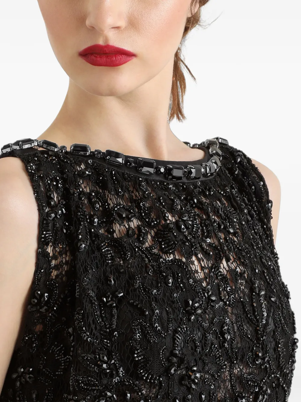Dolce & Gabbana Kanten jurk Zwart