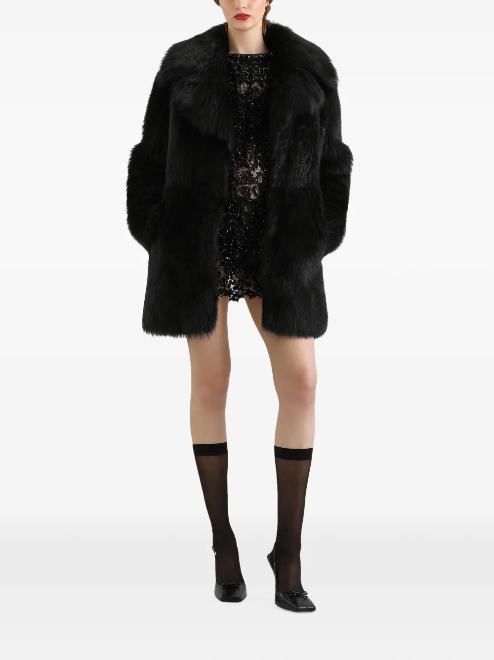 Dolce & Gabbana Kanten jurk Zwart