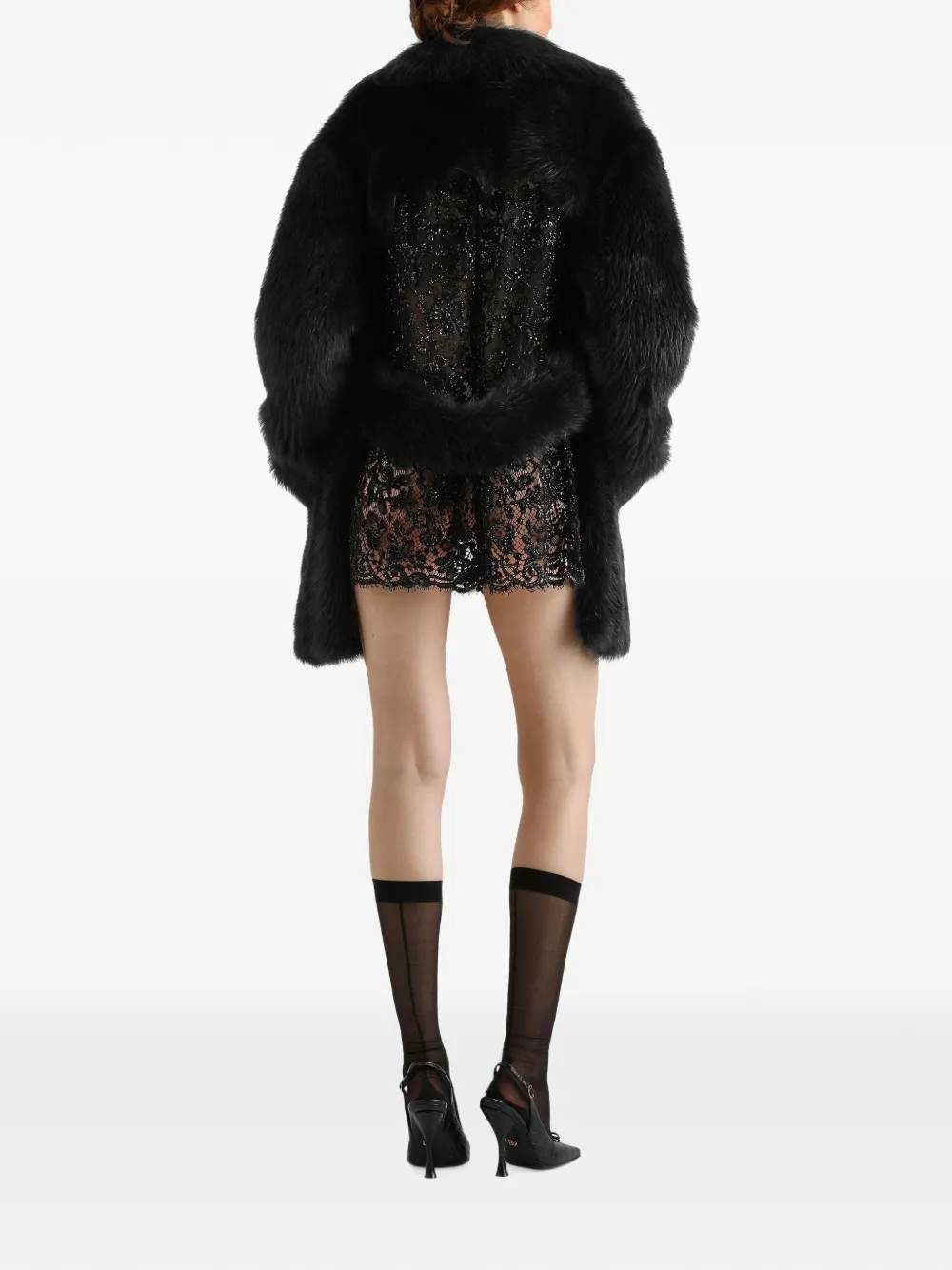 Dolce & Gabbana Kanten jurk Zwart
